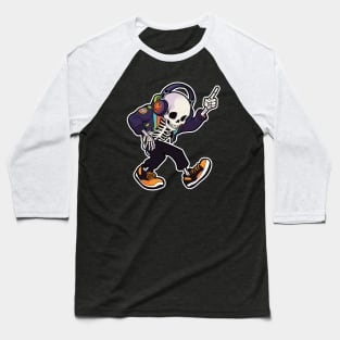 Rainbow Skeleton Dancing. The Spooky Dance-Off. Hiphop skeleton Baseball T-Shirt